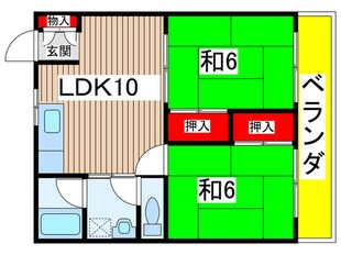 ハイツ西裏の物件間取画像